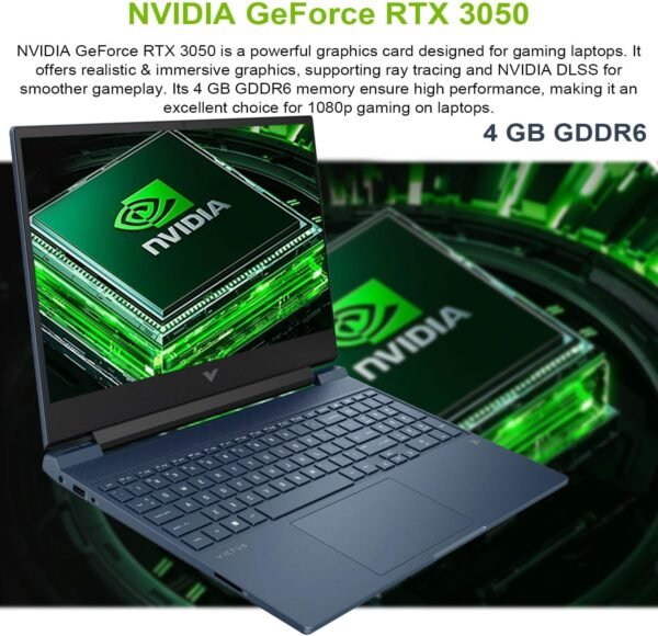 71bXGiYrRwL._AC_SL1500_-1.jpg HP Victus 15.6 i5 Gaming Laptop, 15.6" FHD 1920*1080 144Hz, Intel Core i5-12450H, NVIDIA GeForce RTX 3050, 16GB RAM, 1TB SSD, Backlit KB, Touchpad, SD Card Reader, Webcam, HDMI, Wi-Fi 6, W11 H, Blue