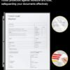 Sheet Protectors 8.5 x11 Inch, 100 Pack Page Protectors for 3 Ring Binder, Top Loading Plastic Sleeves with Reinforced 3-Hole Punch for Binders, Letter Size, for Documents and Photos, Office Supplies.