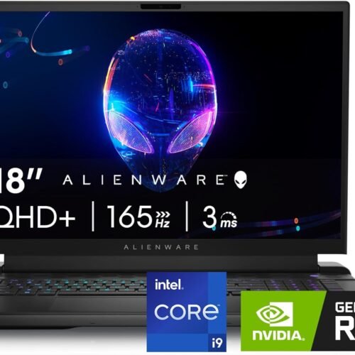 Alienware M18 R2 Gaming Laptop - 18 QHD+ 165Hz 3ms Display, Intel Core i9-14900HX, 32GB DDR5 RAM, 1TB SSD, NVIDIA GeForce RTX 4080 12 GB GDDR6, Windows 11 Home, Onsite Service - Dark Metallic Moon