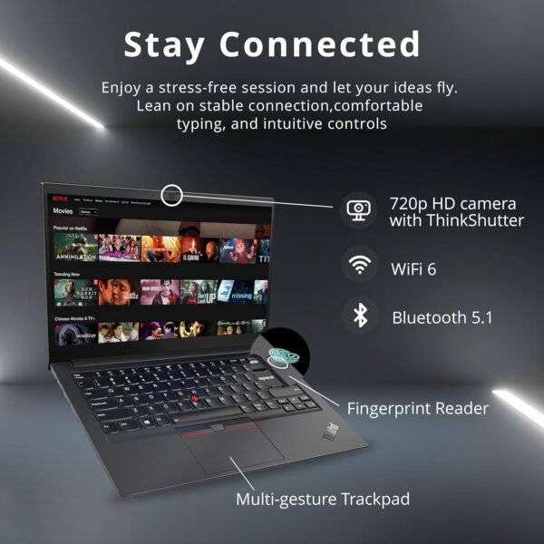 Lenovo ThinkPad E14 Gen 5 Business Laptop, 14" FHD+ Display, AMD Ryzen 7 7730U (Beat i7-1255U), 24GB RAM, 2TB SSD, FP Reader, Backlit Keyboard, HDMI, RJ45, Wi-Fi 6, Windows 11 Pro, Black