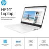 HP 14" Ultra Light Laptop for Student & Home (Intel Quad-Core N4120, 4GB RAM, 128GB(64GB + 64GB SD), 1-Year Office 365) 11-Hr Long Battery Life, Webcam, WiFi, Win 11 Home in S Mode - Snow White