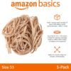Amazon Basics Rubber Bands, Size 33 (3-1/2 x 1/8 Inch), 600 Bands/1 lb Pack, 3-Pack, Tan