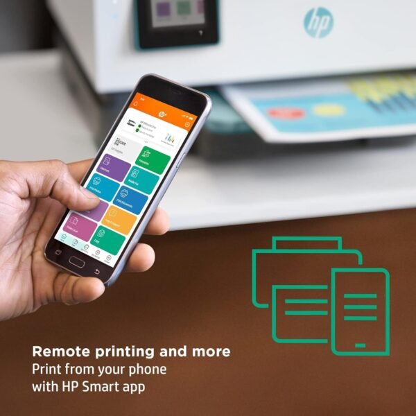 HP OfficeJet Pro 8028e All in One Wireless Printer Scanner Copier Fax Inkjet Print 2.7 Inch Touchscreen 2 Months of Instant Ink 20 ppm Black 10 ppm Color Home Office Use (Renewed)