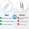280 Pcs Large Paper Clips, 2 Inch Jumbo Silver Paperclips, Stainless Steel, for Office, School and Teacher Supplies