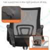 NEO CHAIR Office Chair Computer Desk Chair Gaming Ergonomic Mid Back Cushion Lumbar Support with Comfy Mesh Adjustable Swivel Rolling Home (Black)