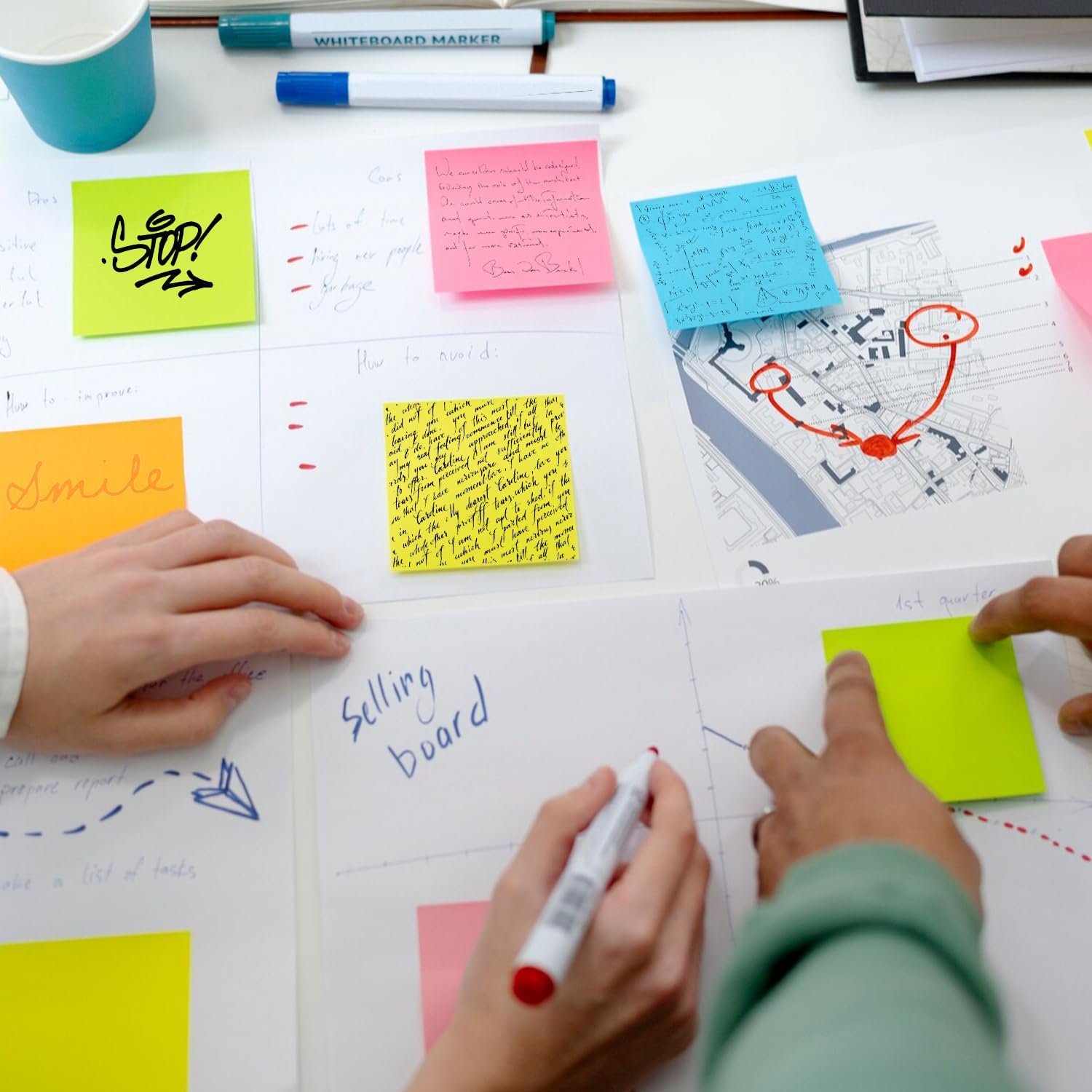 Sticky Notes 3x3 Inch, 8 Pack Sticky Pads (100 Sheet/Pad), Bulk Sticky Note Pads, Assorted Multicolor Self-Sticky Notes Pad - Back to School and Office Supplies Blank Desk Note Pads. - Image 6