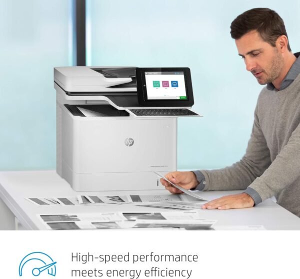 HP LaserJet Enterprise Flow MFP M634h Monochrome All-in-One Printer with built-in Ethernet & 2-sided printing (7PS95A), White