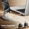 Cord Organizer Holder, 8 Pack Magnetic Desk Cable Clips Management, Hide Phone Charging Cable Keeper, Strong Adhesive Wire Charger Holder for Nightstand, Kitchen Appliances, Office Supplies