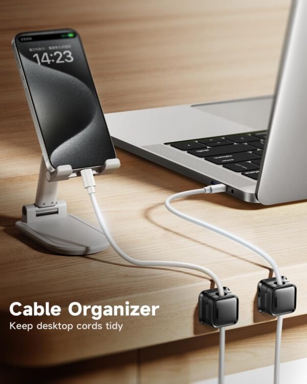 71ipQV4qHML._AC_SL1500_.jpg Cord Organizer Holder, 8 Pack Magnetic Desk Cable Clips Management, Hide Phone Charging Cable Keeper, Strong Adhesive Wire Charger Holder for Nightstand, Kitchen Appliances, Office Supplies