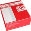 #10 Envelopes Letter Size Self Seal | 500 Business Mailing Security Peel and Sealing Envelope | 100% Tinted | no 10 White Windowless Legal Regular Plain Envelops Pack | 4-1/8 x 9-1/2 Inches | 24 LB