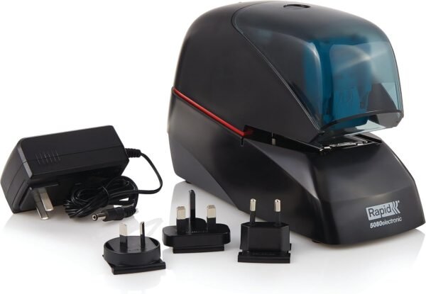 Rapid 5080e Professional Electric Cartridge Stapler, 90 Sheet Capacity, Black, Includes 1 Cartridge with 5000 Staples (90147)