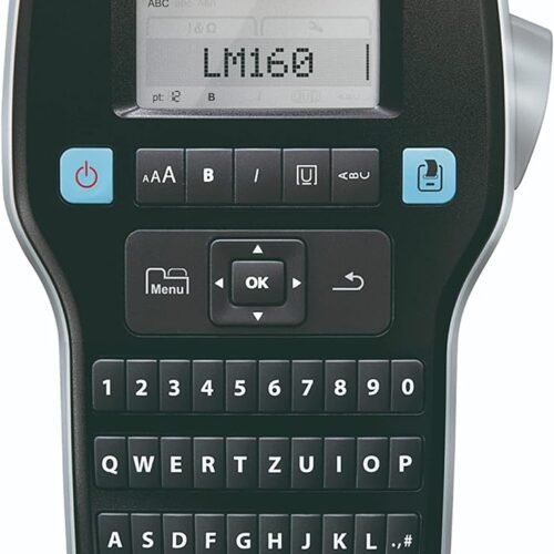 DYMO Label Maker LabelManager 160 Portable Label Maker, Easy-to-Use, One-Touch Smart Keys, QWERTY Keyboard, Large Display, for Home & Office Organization, Black