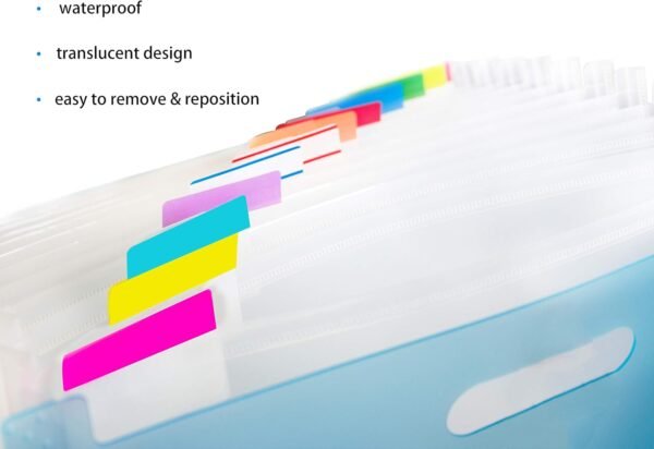 500 Pieces Tabs 2 Inch Sticky Index Tabs, Writable and Repositionable File Tabs Flags Colored Page Markers Labels for Reading Notes, Books and Classify Files, 21 Sets 10 Colors (Index Tabs)