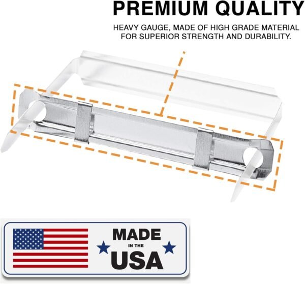 OLYMPX 500 Pcs of Prong Paper Fastener Compressors for Standard 2-Hole Punch, Works with 1 Inch - 3.5 Inch Capacity, 2.75 Inch Center for Paper Fastener Prong Bases, Bulk-Packed