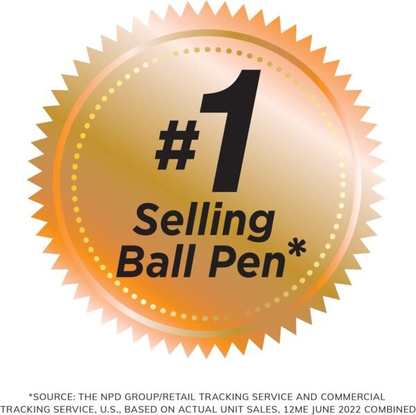 BIC Round Stic Xtra Life Black Ballpoint Pens, Medium Point Pens (1.0mm), 144-Count Pack of Bulk Pens, Flexible Round Barrel for Writing Comfort, No. 1 Selling Ballpoint Pens