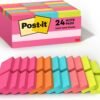 Post-it Mini Notes, 1 3/8 in. x 1 7/8 in., 24 Sticky Notes Pads, 100 Sheets per Pad, Poptimistic Collection, School Supplies and Oﬃce Products, The Original Post-it Note