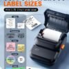 Label Maker Machine with Tape, M100 Bluetooth Label Printer, Versatile App with 1000 Icons and 300 Templates, 2 Inch Address Label Maker for Small Business, Office, Home, School, Black