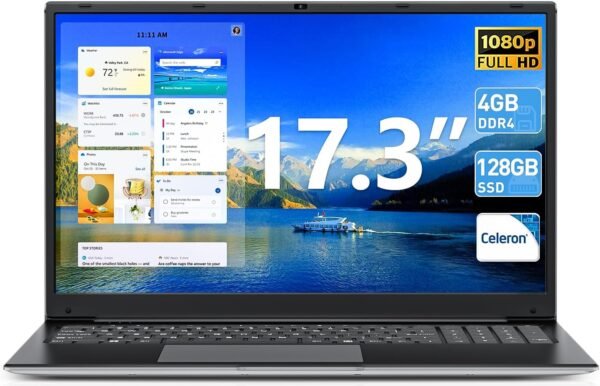 71nTyCvso5L._AC_SL1500_.jpg Naclud Windows 11 Laptops, 17.3 Inch Laptop Computer with Core i3 Processor, 4GB DDR3 128GB SSD, 60800mWh Battery, FHD IPS Display, Type-C, HDMI, 5G WiFi, BT4.2, Webcam, USB3.2