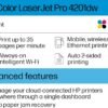 HP Color LaserJet Pro 4201dw Wireless Color Laser Printer, Best-for-Office (4RA86F)