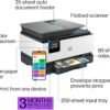 HP OfficeJet Pro 9125e All-in-One Printer, Color, Printer-for-Small Medium Business, Print, Copy, scan, fax,Touchscreen; Smart Advance Scan, 3 month Instant Ink trial included