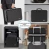 ENGPOW File Organizer Bag with 13 Pocket Accordion File Folder, Fireproof Document Organizer with Lock& Labels,Multi-Layer Portable Home Travel Safe Storage Box for Important Documents,Files and More