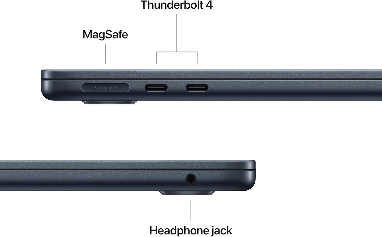 Apple 2025 MacBook Air 13-inch Laptop with M4 chip Built for Apple Intelligence, 13.6-inch Liquid Retina Display, 16GB Unified Memory, 512GB SSD Storage, 12MP Center Stage Camera, Touch ID; Midnight - Image 6