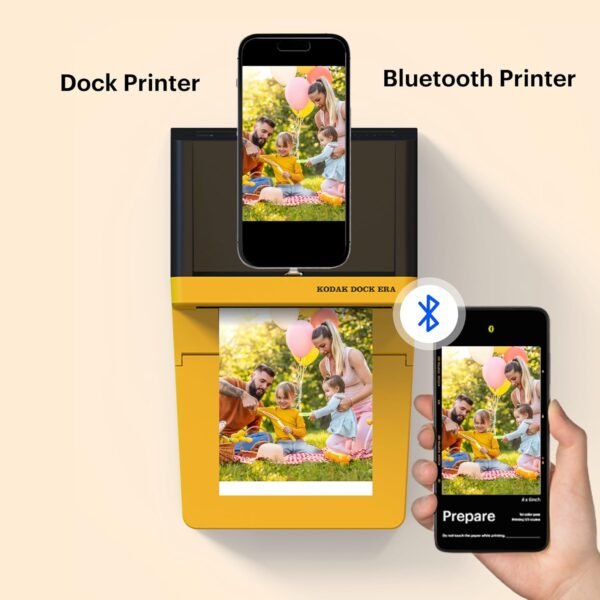 KODAK Dock ERA Plus 4PASS Instant Photo Printer, 4x6 inches, 90 Sheets Bundle