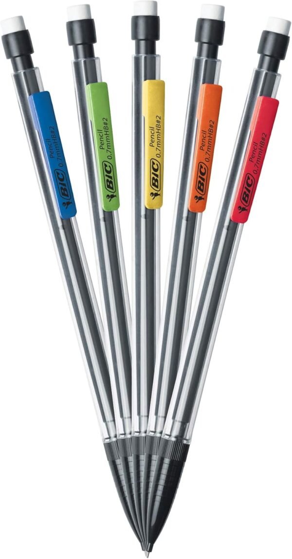 BIC Xtra-Life Mechanical Pencil, Clear Barrel, Medium Point (0.7mm), 10-Count, Packaging May Vary