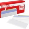 #10 Envelopes Letter Size Self Seal | 100 Business Mailing Security Peel and Sealing Envelope | 100% Tinted | no 10 White Windowless Legal Regular Plain Envelops Pack | 4-1/8 x 9-1/2 Inches | 24 LB