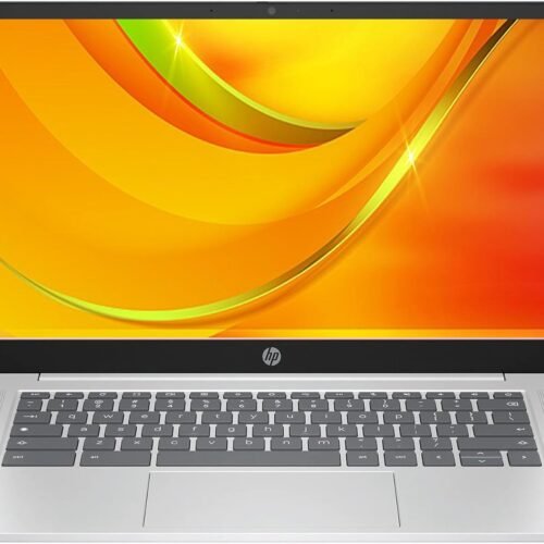 HP 14a Chromebook in Sparkly White 14in HD Intel Quad Core up to 3.7Ghz 4GB DDR5 128GB Storage WiFi Webcam 4K Grahics Chrome OS (14a-nf – Renewed)
