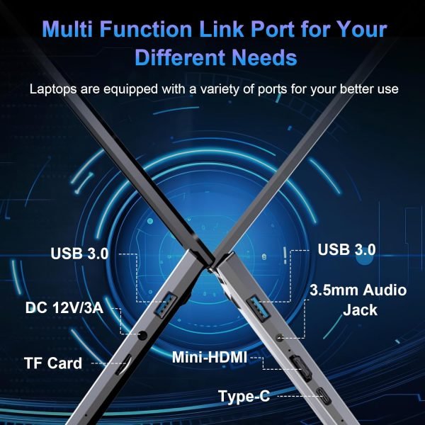 jumper Laptop Computer 16 inch, Laptop Computer with 4 Core Processor, Student Laptops 16GB DDR4 512GB SSD, FHD 1920x1200 Display, WiFi 5G/2.4G, Mini HDMI, USB3.0, Type-C, 38Wh Battery