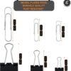 350 Pack Paper Clips and Binder Clips Set by Luxurecourt - Binders & Paperclips Assorted Sizes in Container with Compartments, Silver Paper Clips & Black Binder clips for Home, School, Office Supplies
