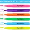 V-Opitos 30 Pack Highlighters in 6 Assorted Colors, No Bleed, Bright With Soft Chisel Tips, Ideal for Office and School Supplies