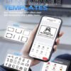 Phomemo Label Maker - M108 Bluetooth Address Label Makers for Small Business, Home, Office, 2 Inch Barcode Label Printer with 300+ Templates, Sticker Printer for Address/Logo/Clothing Label, Black