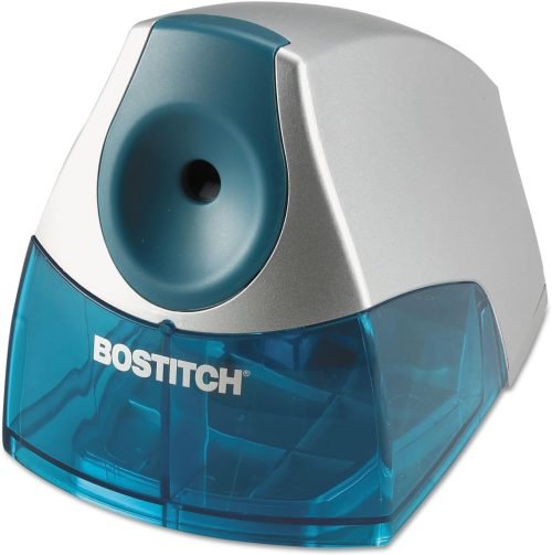 Bostitch Office Personal Electric Pencil Sharpener, Powerful Stall-Free Motor, High Capacity Shavings Tray, Blue
