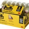 Scotch Double Sided Tape with Tape Dispenser, Office and School Supplies for Arts and Crafts, Alternative to Scrapbooking Tape, 0.75 in. x 500 in., 6 Tape Rolls with 6 Tape Dispensers
