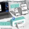 Phomemo Green Bluetooth Thermal Shipping Label Printer, 2025 Upgrade 4x6 Desktop Thermal Label Printer for Small Business/Shipping Packages/Office/Home, for Amazon, Ebay, Shopify, Etsy, UPS, FedEx