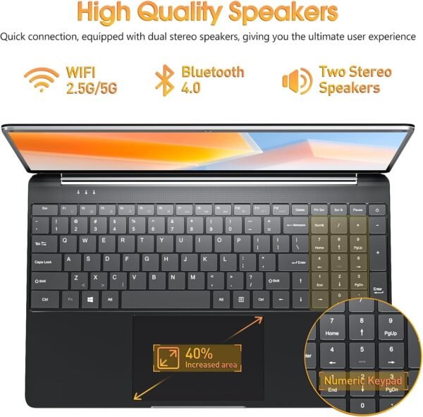 71vMlvzZAIL._AC_SL1500_.jpg 15.6 Inch Laptops, 8GB DDR3 512GB SSD Windows 11 Laptop Computer with I3 Processor, HD Display, 52Wh Battery, Wi-Fi 5, BT4.2, HDMI, USB3.2, Type-C, for Business and Students
