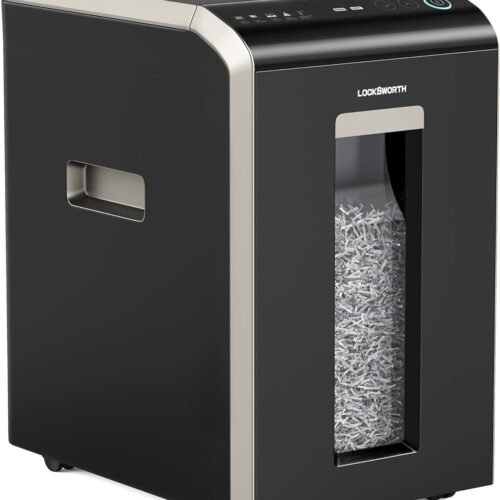 200-Sheet Micro-Cut Paper Shredder - P-5 High Security Shredder, Home Office, Heavy Duty, 8.5 Gallon Capacity