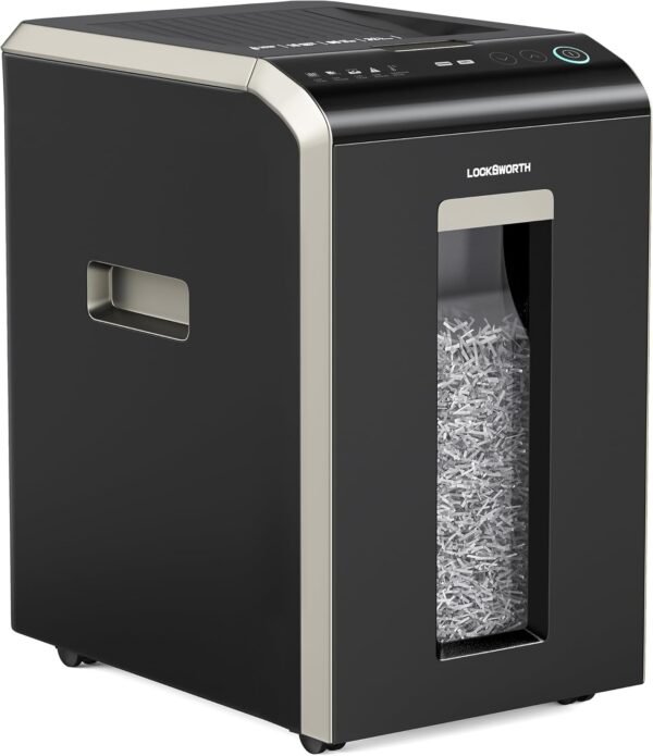 200-Sheet Micro-Cut Paper Shredder - P-5 High Security Shredder, Home Office, Heavy Duty, 8.5 Gallon Capacity