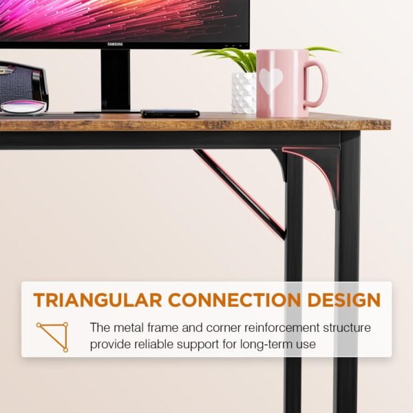 71wRx0o3tDL._AC_SL1500_.jpg PayLessHere 32/39/47 inch Computer Desk Study Writing Table, Adjustable feet, Modern Furniture for Home Office (1, Brown, 32 inch)