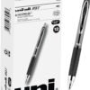 uni-ball 207 Retractable Gel Pens Medium Point, 0.7mm, Black, 12 Pack