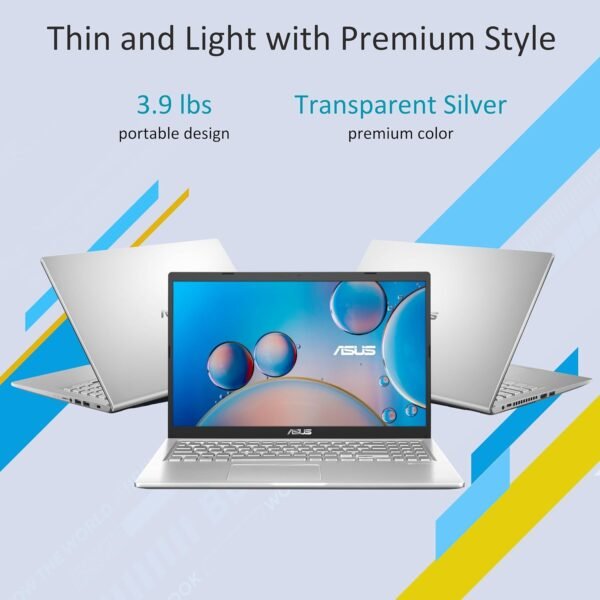 71x4NyDqLYL._AC_SL1500_.jpg ASUS Vivobook 15.6” FHD Laptop, AMD Ryzen 3 3250U, 8GB RAM, 128GB SSD, Windows 11 Home, Transparent Silver, M515DA-WS33