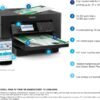 Epson Workforce Pro WF-7820 Wireless All-in-One Wide-Format Printer with Auto 2-Sided Print 13" x 19", Copy, Scan & Fax, 50-Page ADF, 250-sheet Paper Capacity, Works with Alexa, Large Black