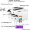 HP OfficeJet Pro 9730e Wide Format Wireless All-in-One Color Inkjet Printer, Print, scan, Copy up to 11x17', ADF, Duplex Printing Best for Office, 3 Month Instant Ink Trial Included (537P6A)