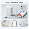 NIIMBOT D110 Upgraded Version Mini Label Maker Machine with Tape, Portable Bluetooth Thermal Printer, Sticker Labeler with Multiple Templates for Office Organization Home Kitchen School, White