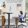 ErGear Height Adjustable Electric Standing Desk, 48 x 24 Inches Sit Stand up Desk, Memory Computer Home Office Desk with Two-Piece Desktop (Black)