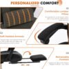 Sweetcrispy Office Computer Desk Chair, Ergonomic High-Back Mesh Rolling Work Swivel Chairs with Wheels, Comfortable Lumbar Support, Comfy Arms for Home, Bedroom, Study, Student, Black