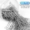 280 Pcs Large Paper Clips, 2 Inch Jumbo Silver Paperclips, Stainless Steel, for Office, School and Teacher Supplies