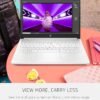 HP 14 Laptop, Intel Celeron N4020, 4 GB RAM, 64 GB Storage, 14-inch Micro-edge HD Display, Windows 11 Home, Thin & Portable, 4K Graphics, One Year of Microsoft 365 (14-dq0040nr, Snowflake White)